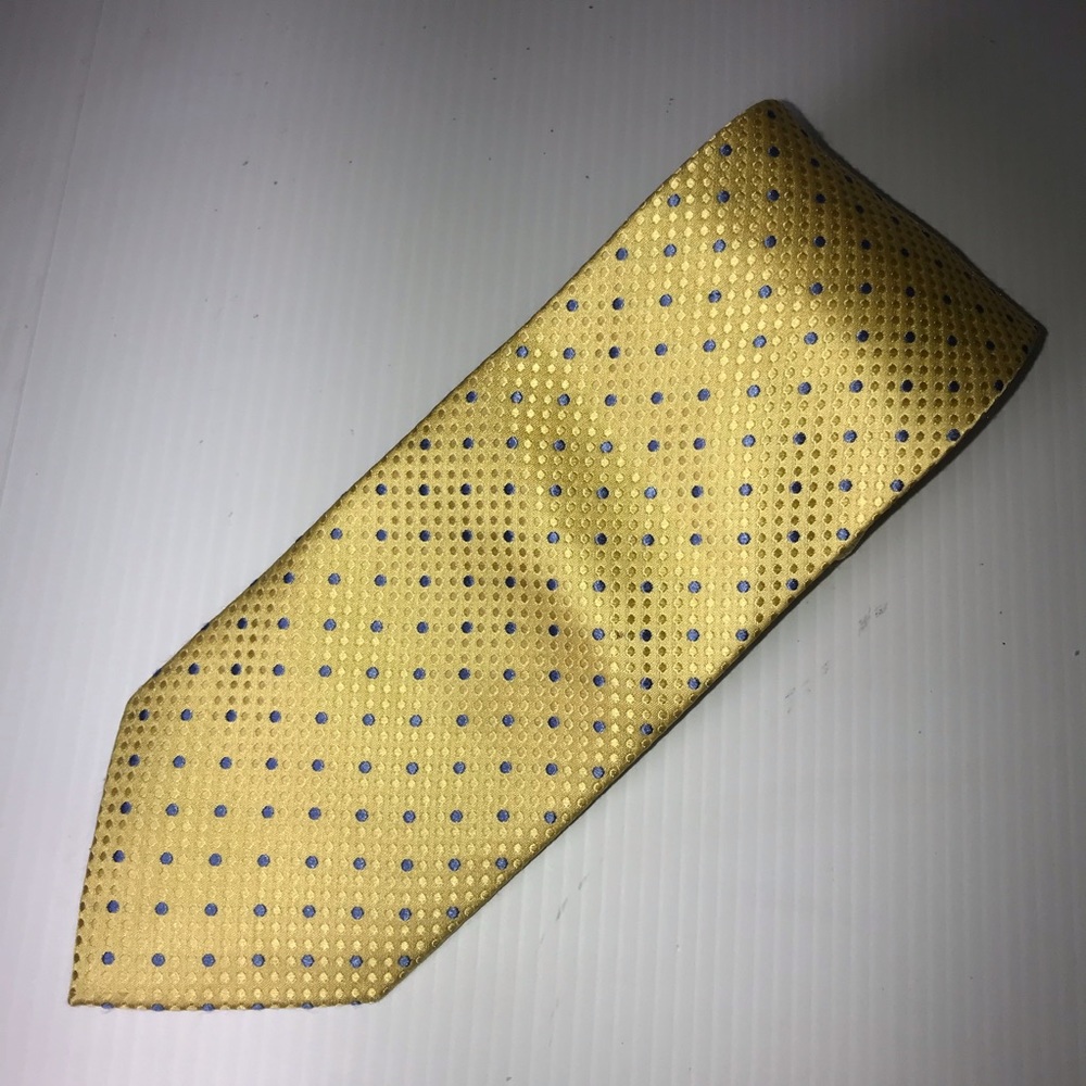 Donald J. Trump Yellow Blue Dot Textured Tie